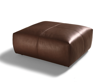 CUBO - Leather pouf by Black Tie - view 2